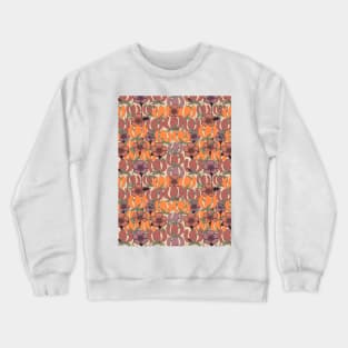 Poppies Meadow - Pink and Orange Crewneck Sweatshirt